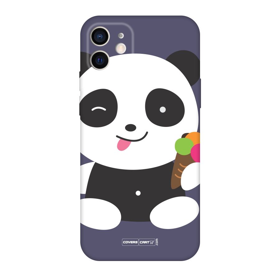 Cute Panda Blue Original Polycarbonate Back Case for iPhone 12