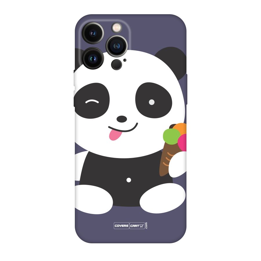 Cute Panda Blue Original Polycarbonate Back Case for iPhone 13 Pro Max