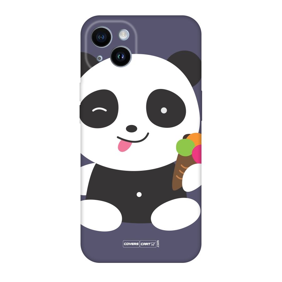 Cute Panda Blue Original Polycarbonate Back Case for iPhone 14