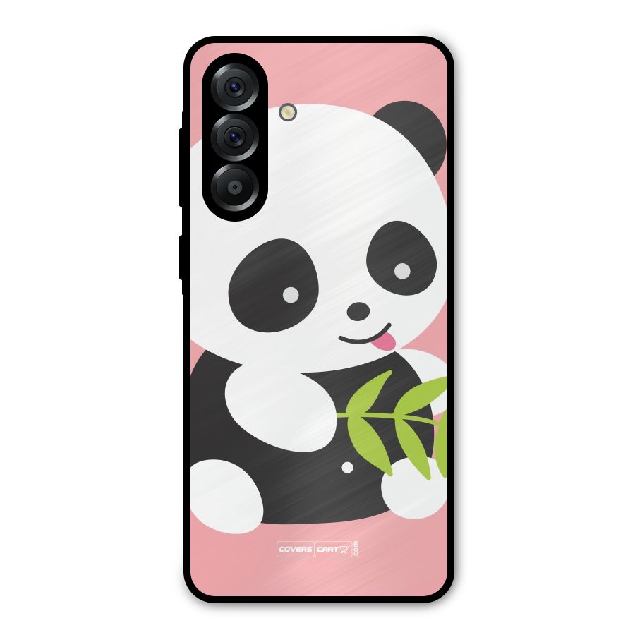 Cute Panda Pink Metal Back Case for Galaxy A36