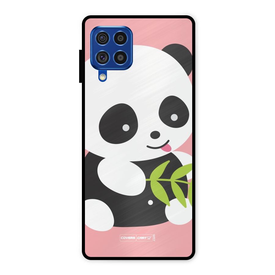 Cute Panda Pink Metal Back Case for Galaxy F62