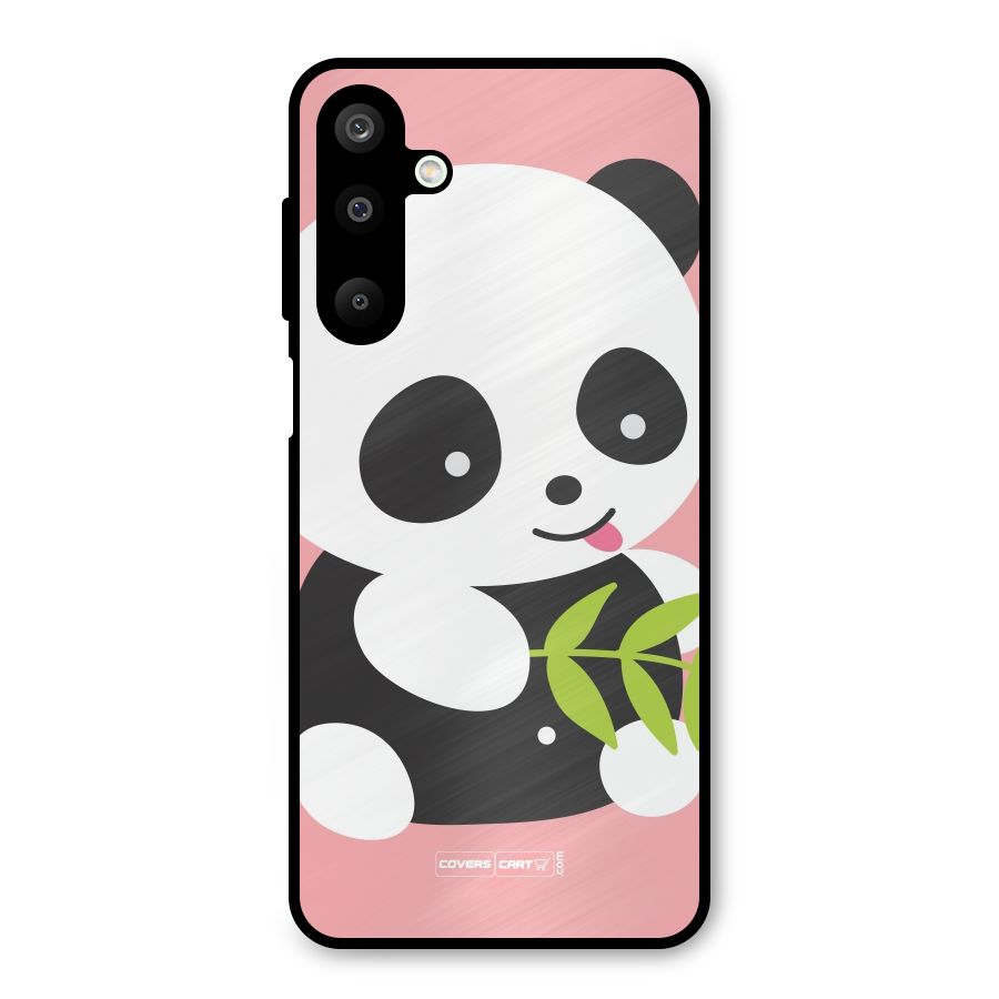 Cute Panda Pink Metal Back Case for Galaxy M16