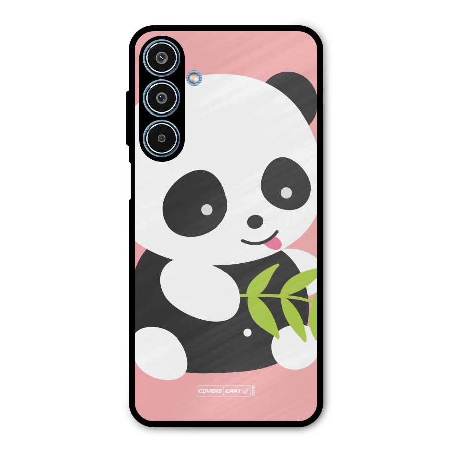 Cute Panda Pink Metal Back Case for Galaxy M35