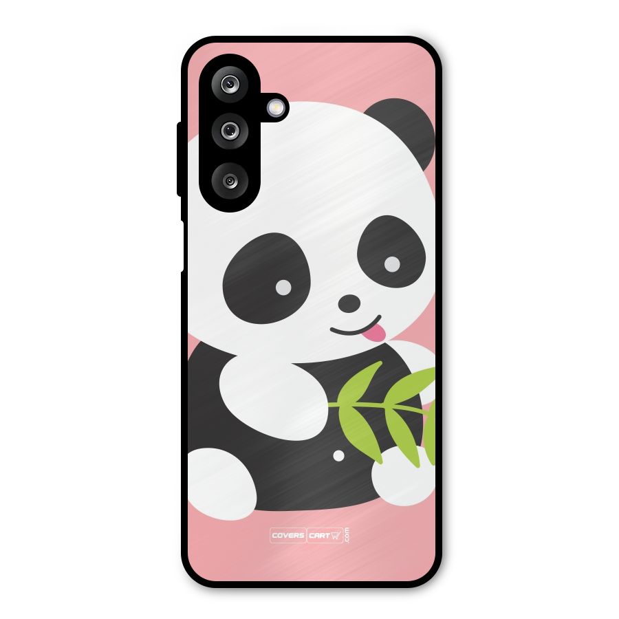 Cute Panda Pink Metal Back Case for Galaxy M36