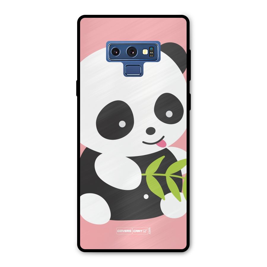 Cute Panda Pink Metal Back Case for Galaxy Note 9