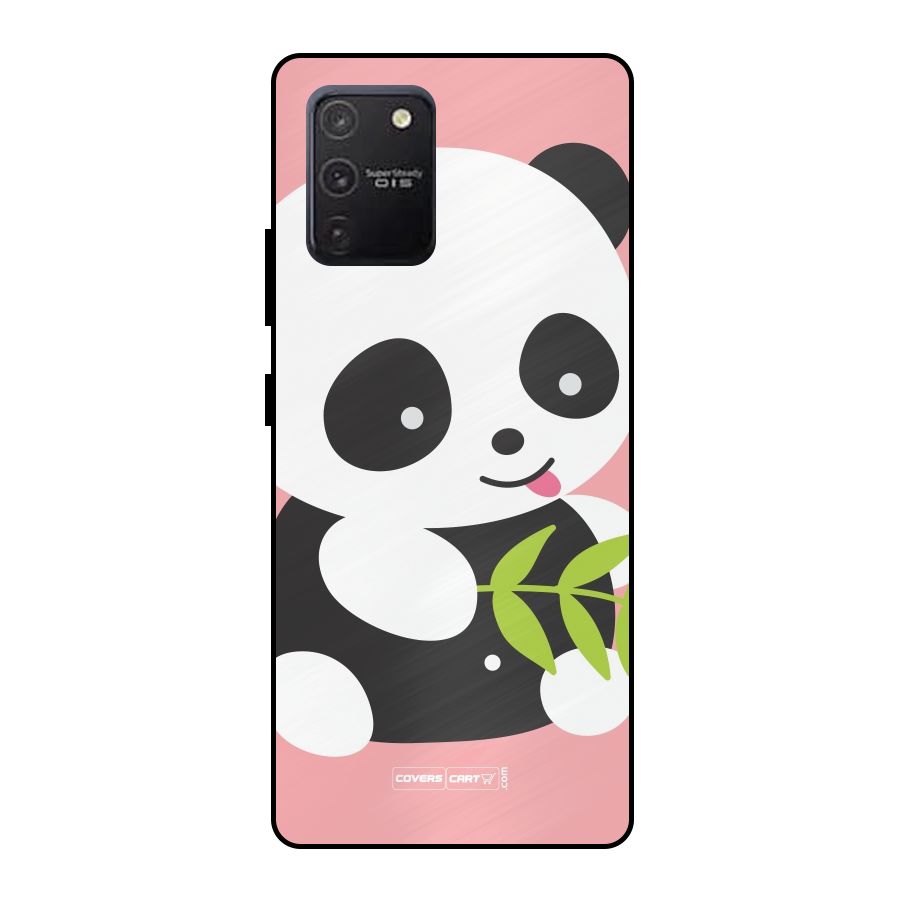 Cute Panda Pink Metal Back Case for Galaxy S10 Lite