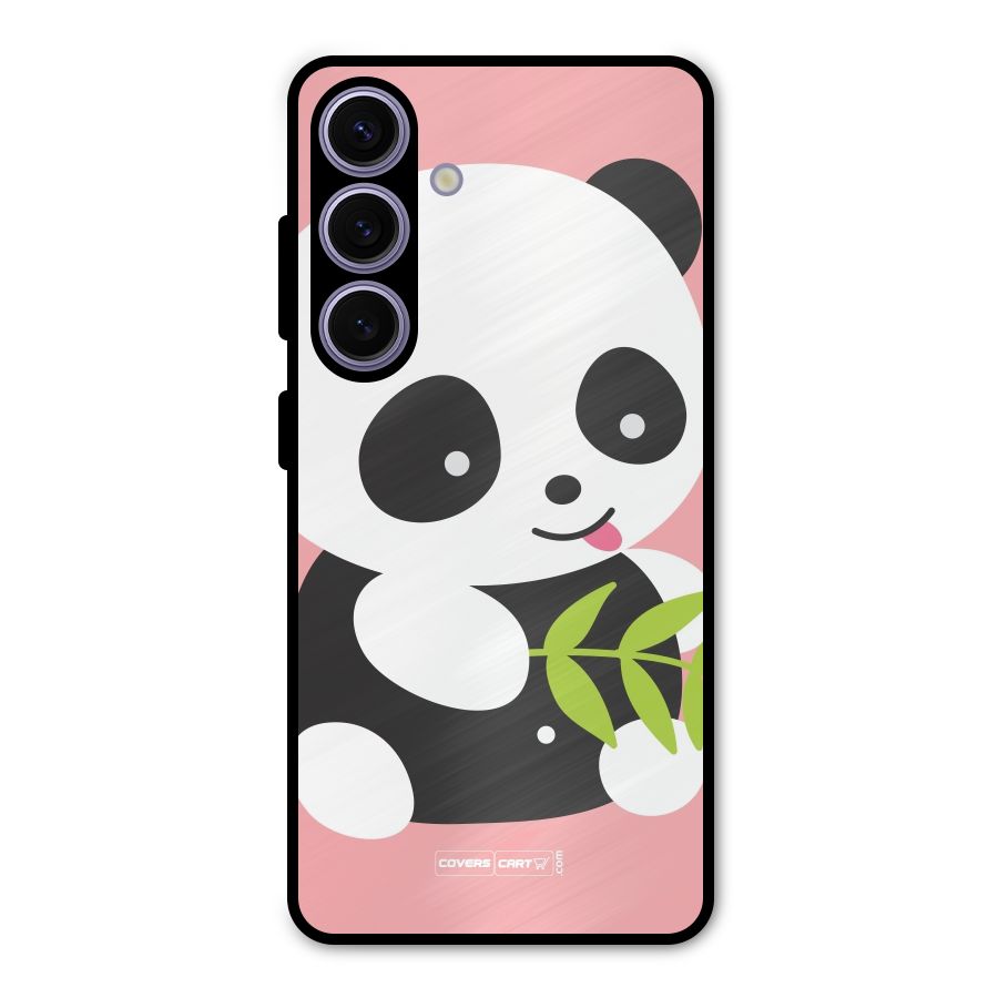 Cute Panda Pink Metal Back Case for Galaxy S24