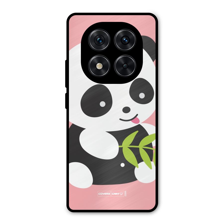 Cute Panda Pink Metal Back Case for Redmi Note 14 Pro 5G