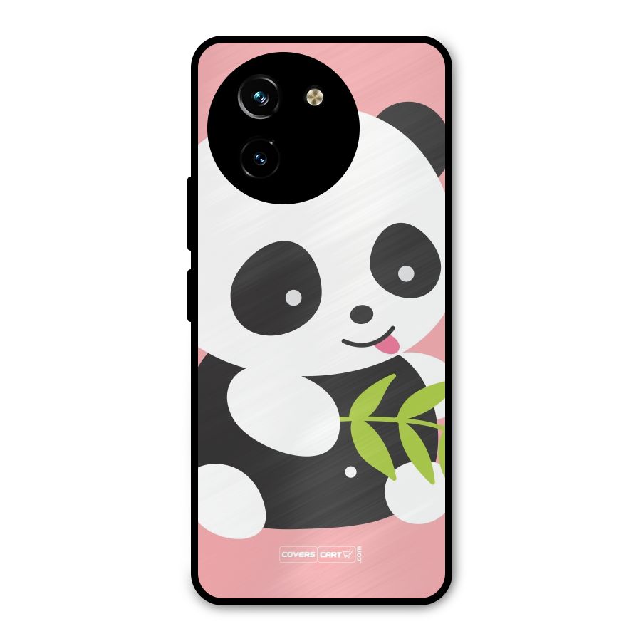 Cute Panda Pink Metal Back Case for Vivo T3x