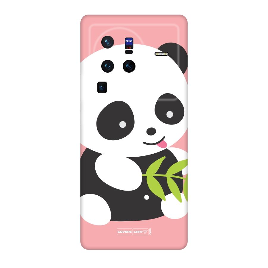 Cute Panda Pink Original Polycarbonate Back Case for Vivo X80