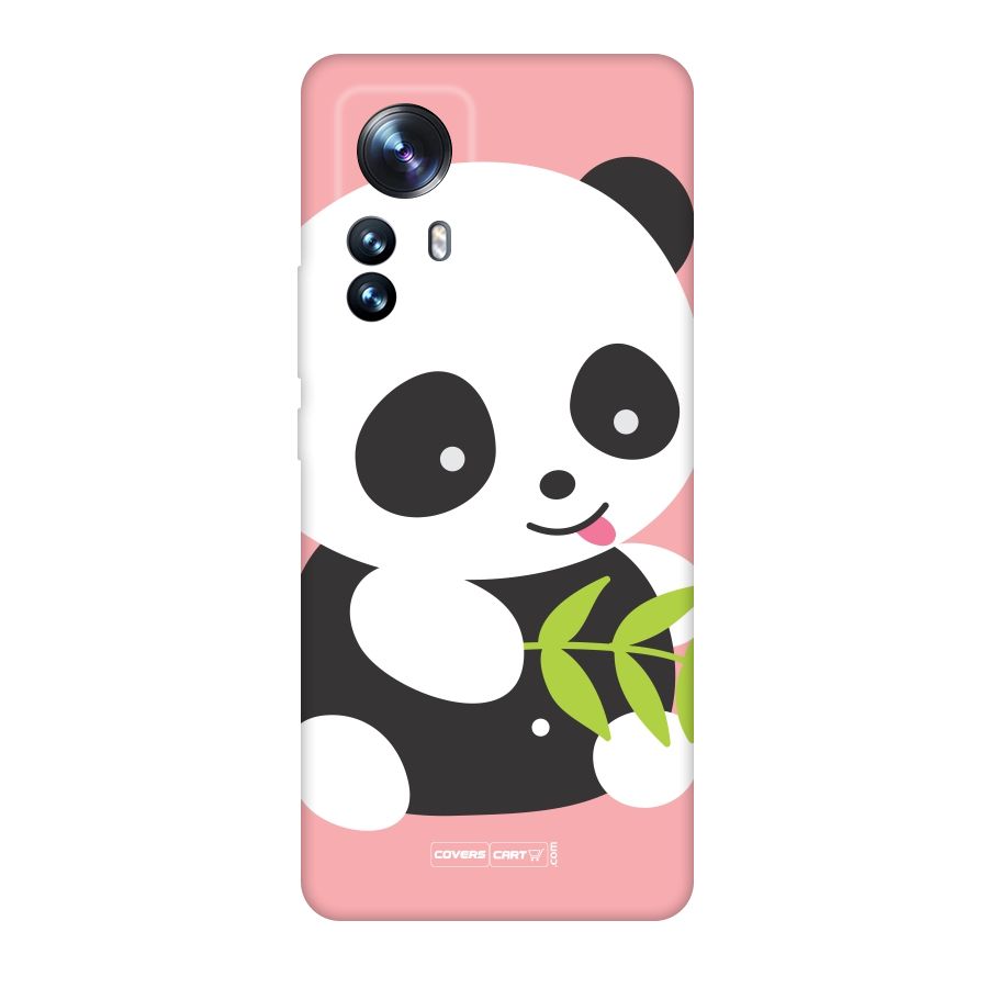 Cute Panda Pink Original Polycarbonate Back Case for Xiaomi 12 Pro