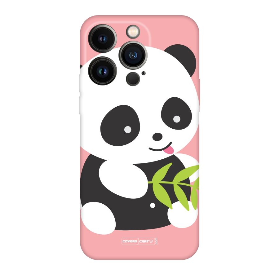 Cute Panda Pink Original Polycarbonate Back Case for iPhone 14 Pro