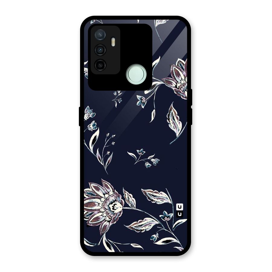 Cute Petals Glass Back Case for Oppo A53