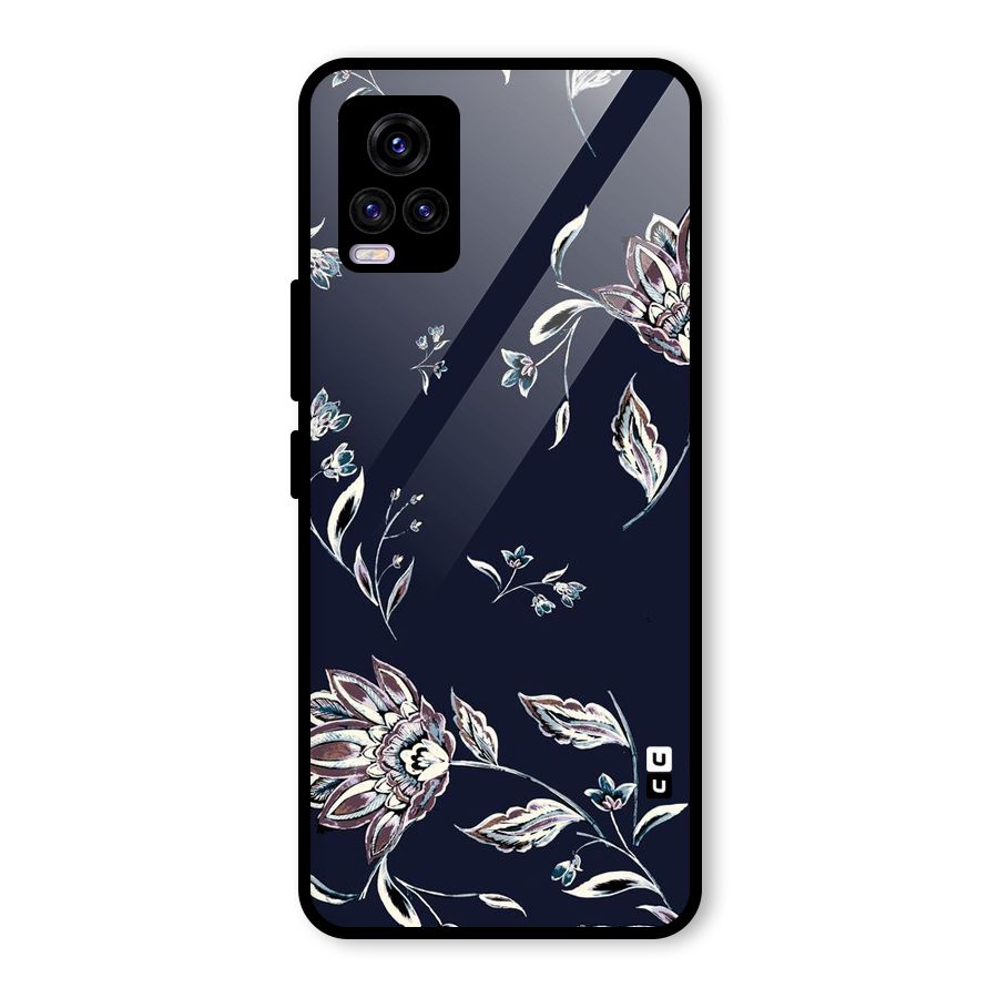 Cute Petals Glass Back Case for Vivo V20 2021