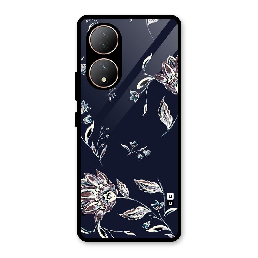 Cute Petals Glass Back Case for Vivo Y100A
