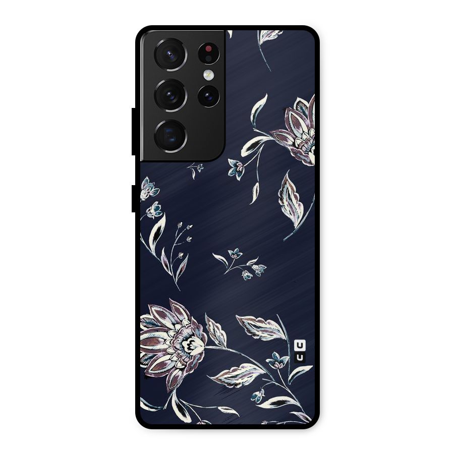 Cute Petals Metal Back Case for Galaxy S21 Ultra 5G