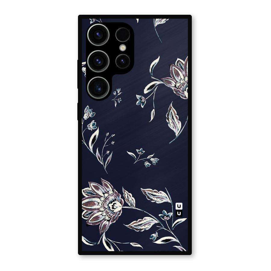 Cute Petals Metal Back Case for Galaxy S23 Ultra