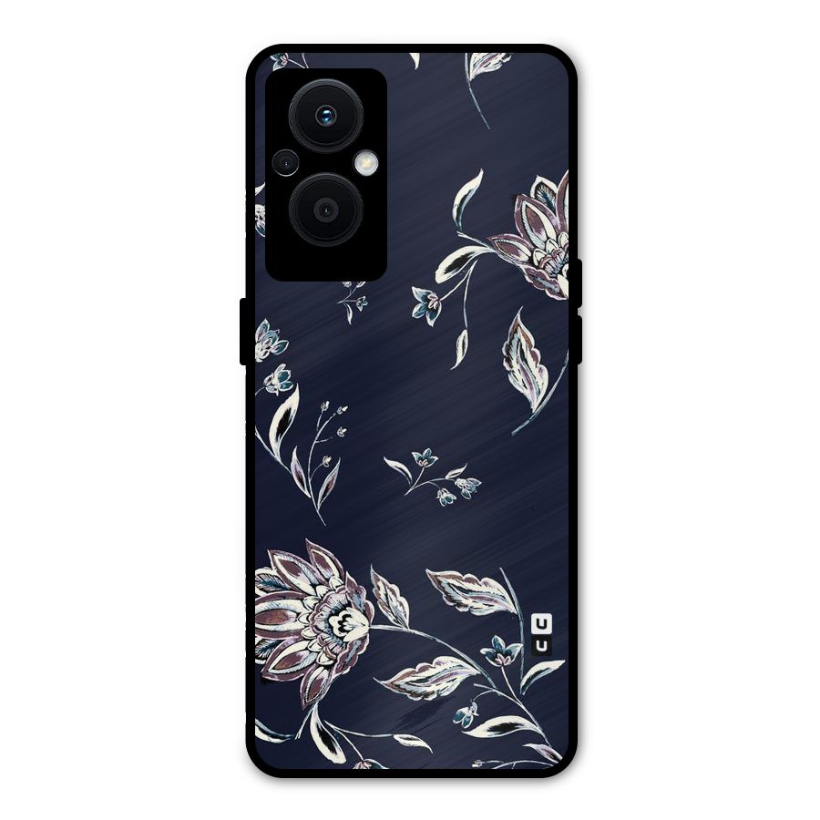 Cute Petals Metal Back Case for Oppo F21 Pro 5G