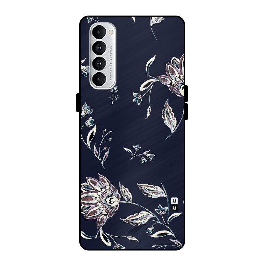 Cute Petals Metal Back Case for Oppo Reno4 Pro