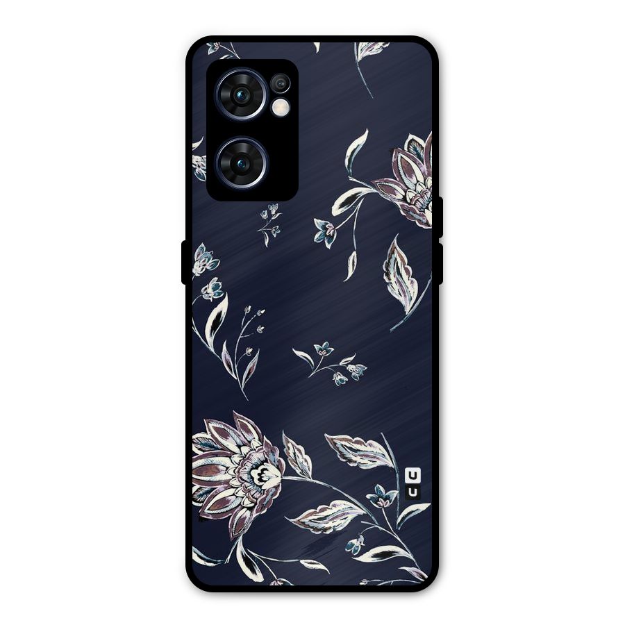 Cute Petals Metal Back Case for Oppo Reno7 5G