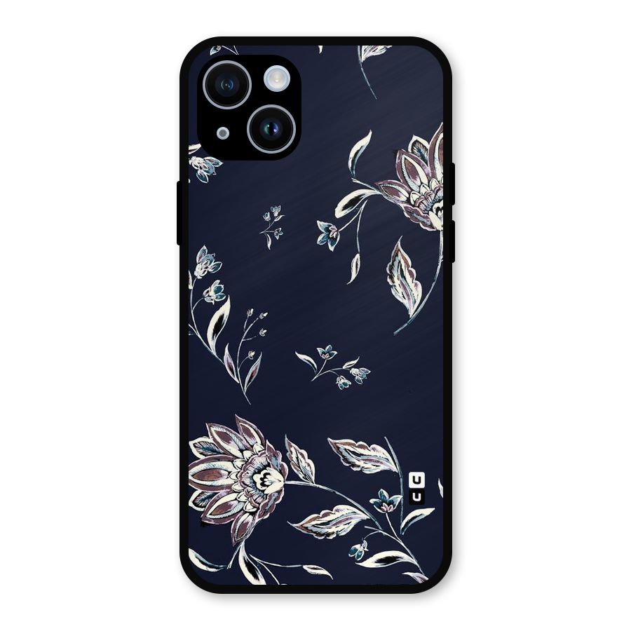 Cute Petals Metal Back Case for iPhone 14