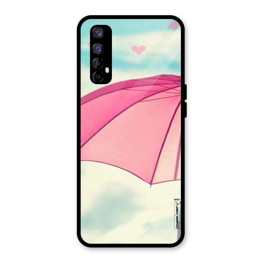 Cute Pink Umbrella Glass Back Case for Realme Narzo 20 Pro