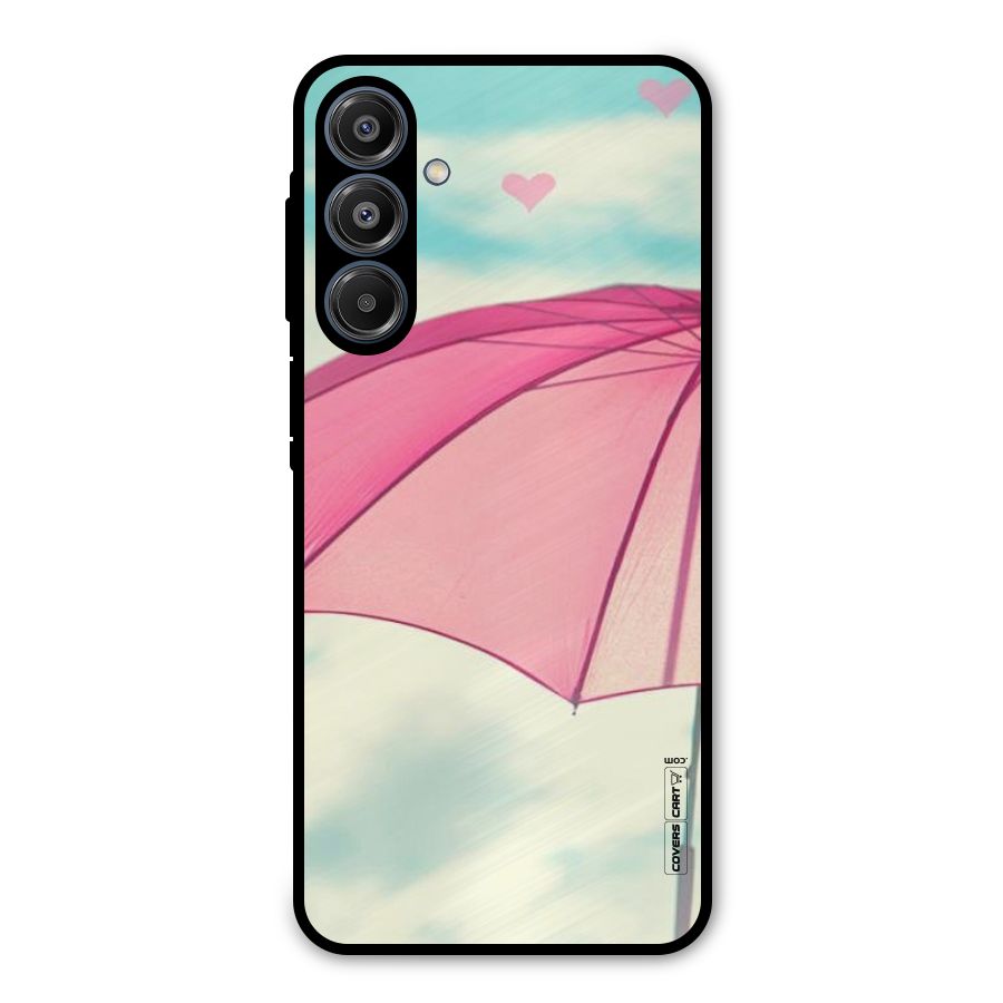 Cute Pink Umbrella Metal Back Case for Galaxy A16 5G