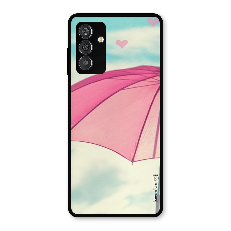 Cute Pink Umbrella Metal Back Case for Galaxy F13