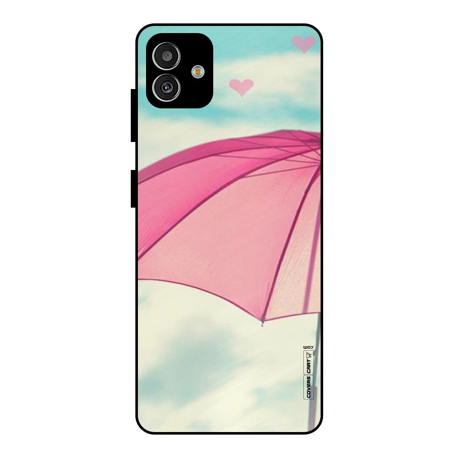 Cute Pink Umbrella Metal Back Case for Galaxy M13 5G