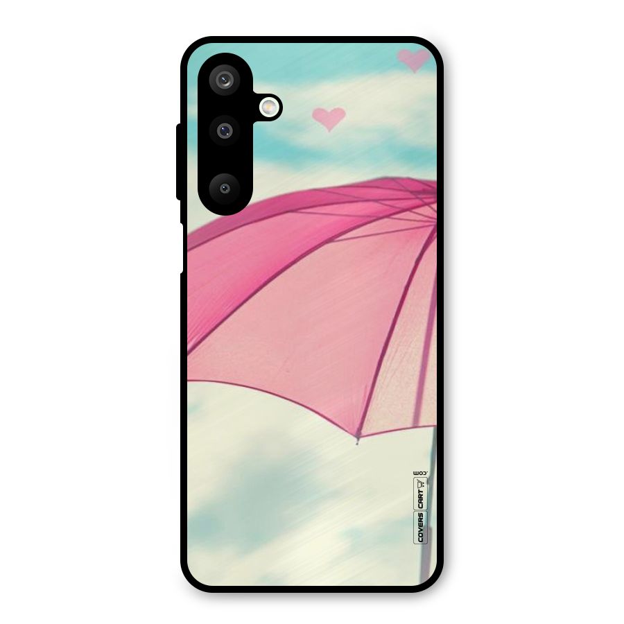 Cute Pink Umbrella Metal Back Case for Galaxy M16