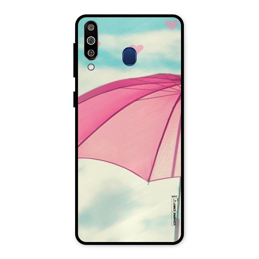 Cute Pink Umbrella Metal Back Case for Galaxy M30