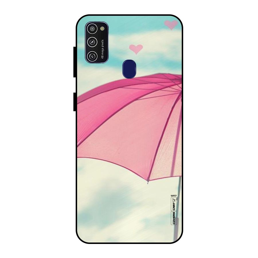 Cute Pink Umbrella Metal Back Case for Galaxy M30s