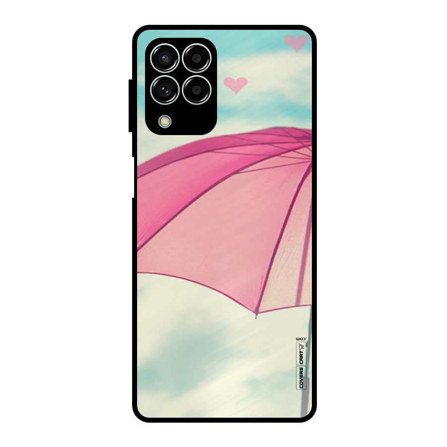 Cute Pink Umbrella Metal Back Case for Galaxy M33