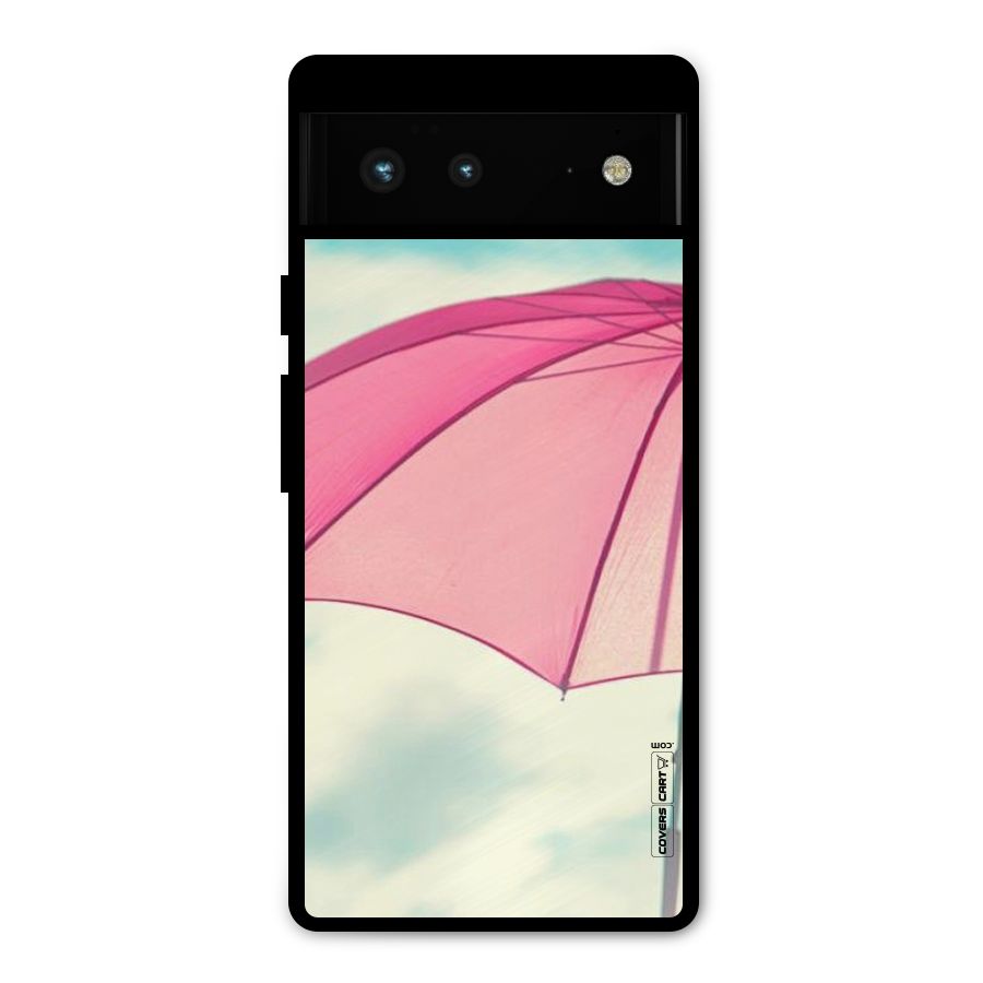 Cute Pink Umbrella Metal Back Case for Google Pixel 6