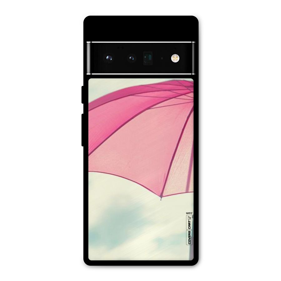 Cute Pink Umbrella Metal Back Case for Google Pixel 6 Pro