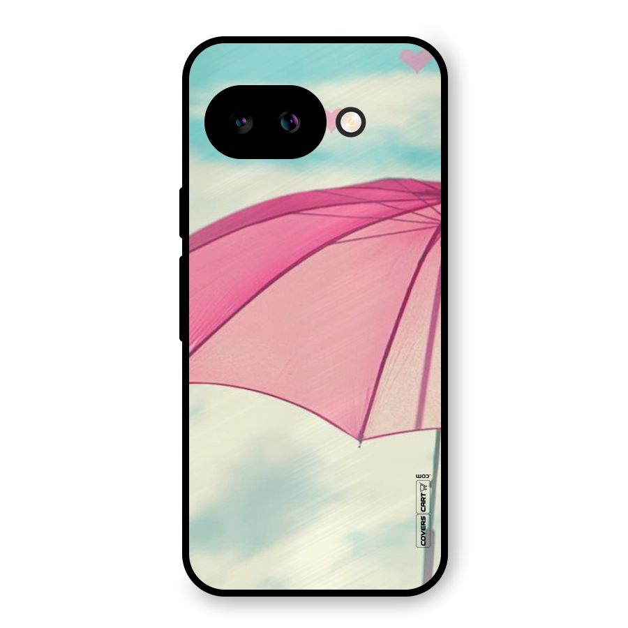 Cute Pink Umbrella Metal Back Case for Google Pixel 9a