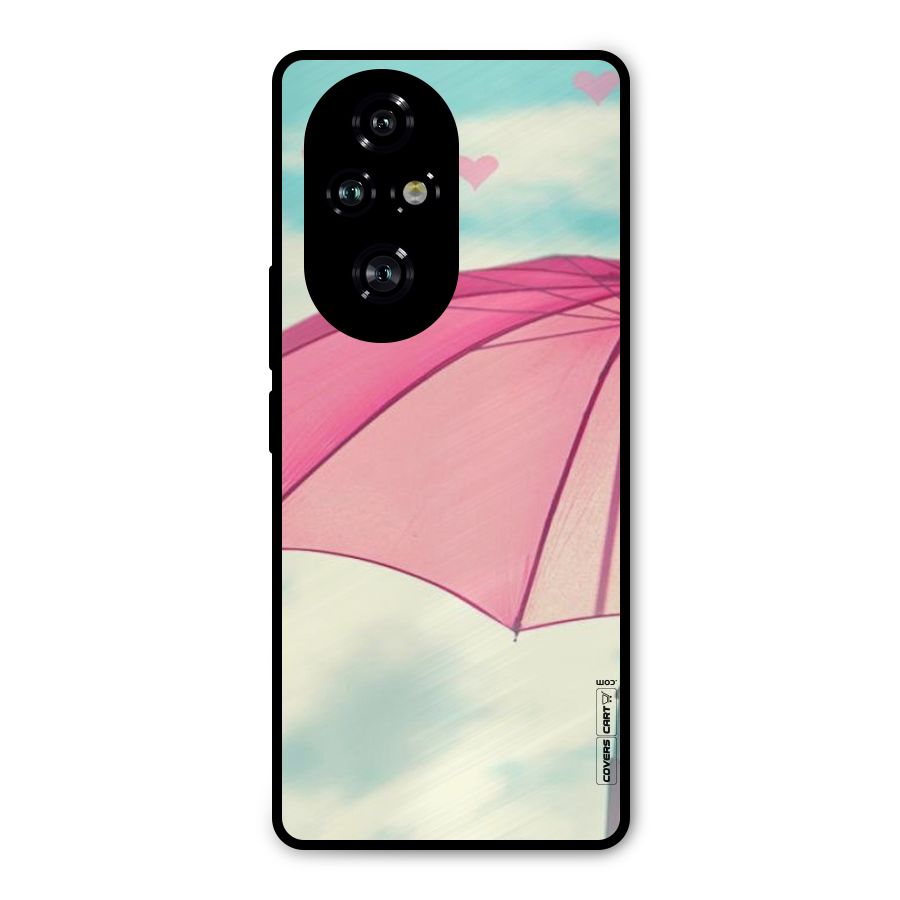 Cute Pink Umbrella Metal Back Case for Honor 200 Pro