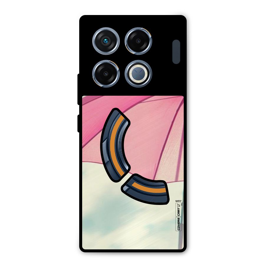 Cute Pink Umbrella Metal Back Case for Infinix GT 20 Pro