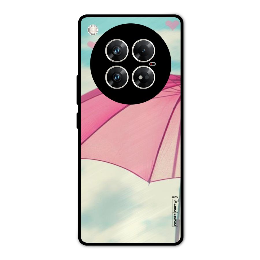 Cute Pink Umbrella Metal Back Case for Infinix Zero 40 5G