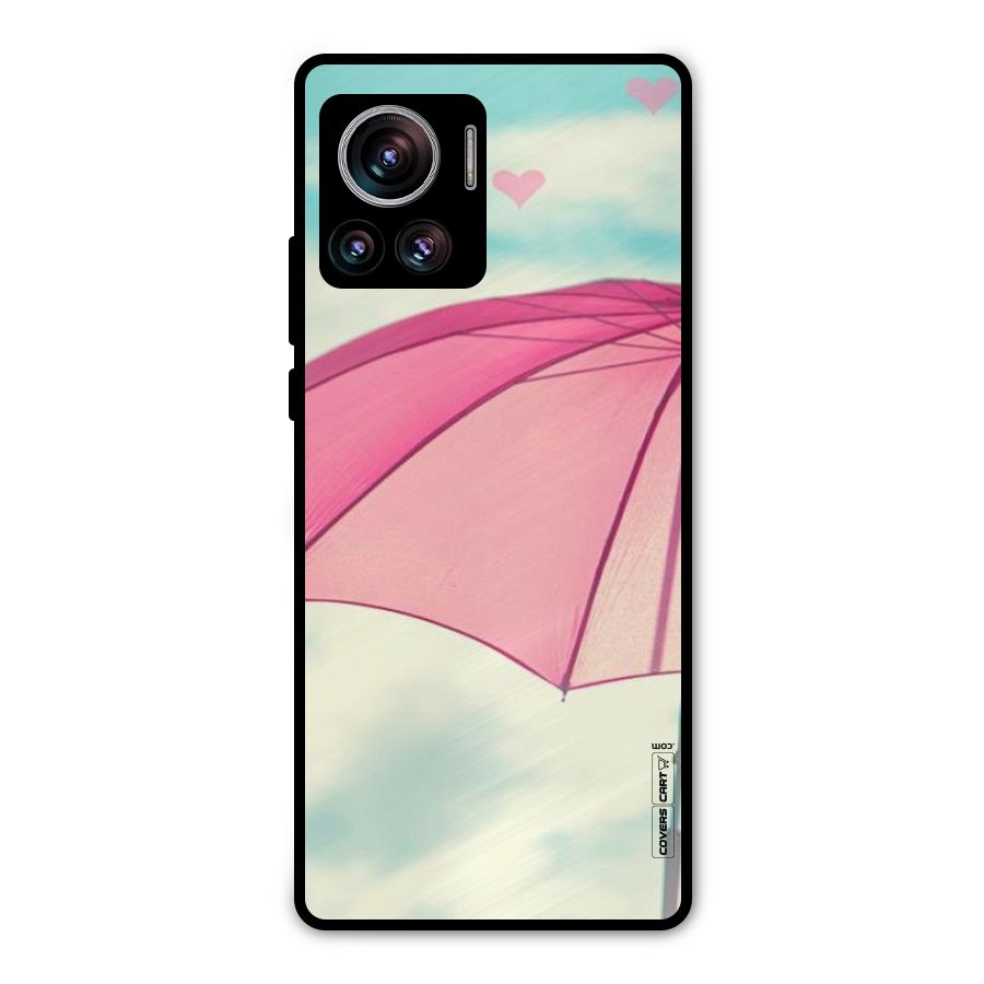 Cute Pink Umbrella Metal Back Case for Motorola Edge 30 Ultra
