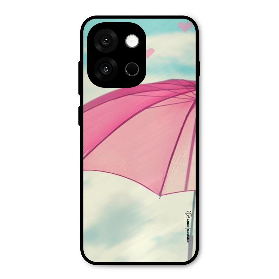 Cute Pink Umbrella Metal Back Case for OnePlus 13s