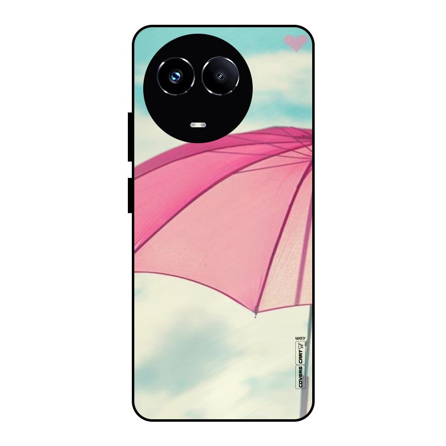 Cute Pink Umbrella Metal Back Case for Realme 11X