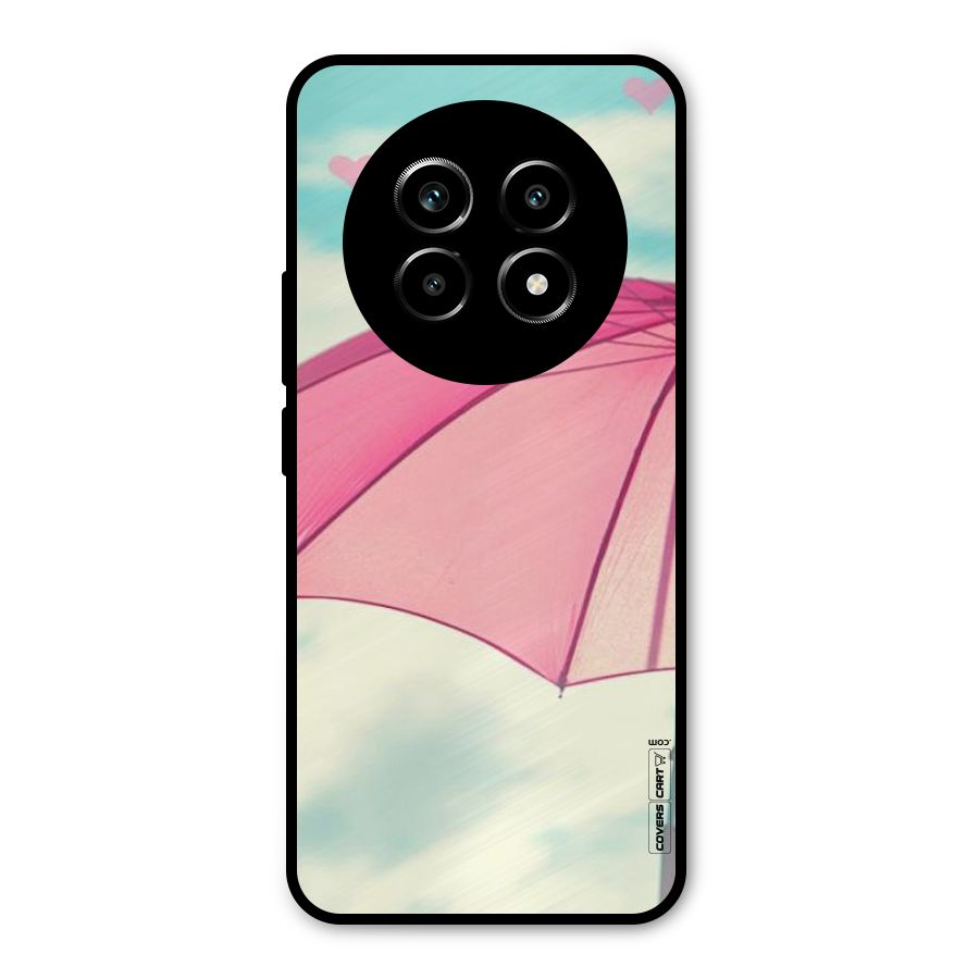 Cute Pink Umbrella Metal Back Case for Realme 13 Pro
