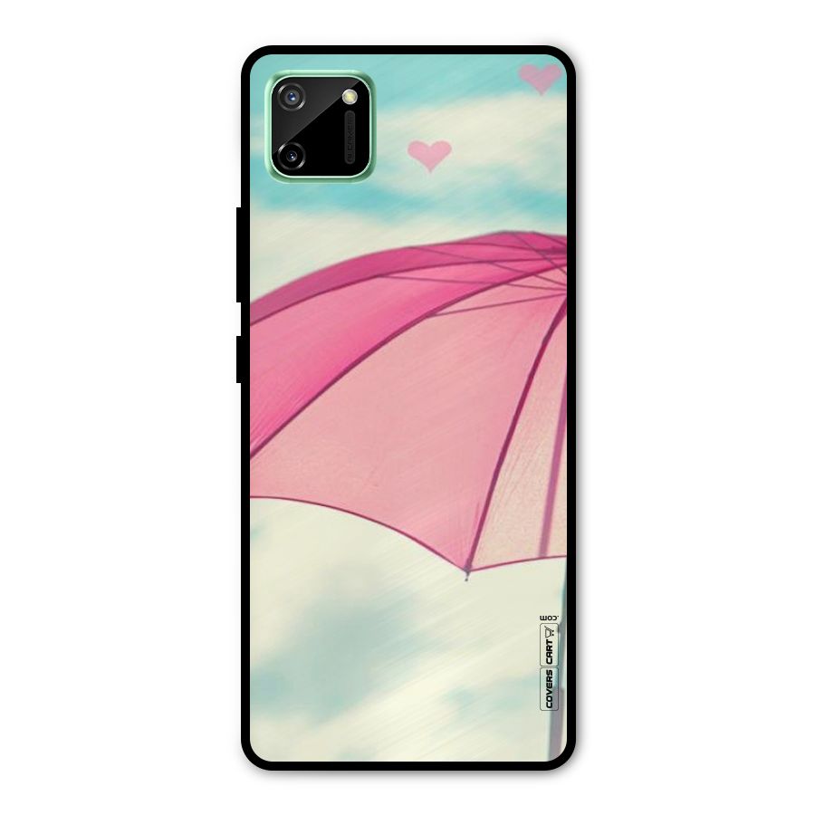 Cute Pink Umbrella Metal Back Case for Realme C11
