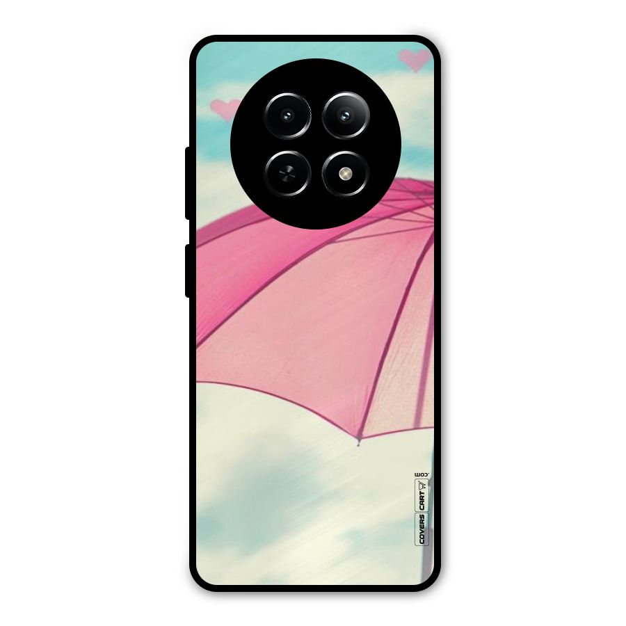 Cute Pink Umbrella Metal Back Case for Realme Narzo N65