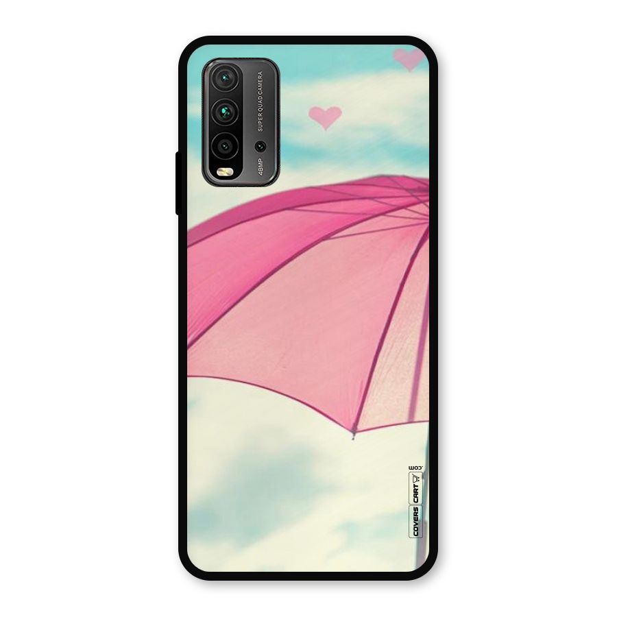 Cute Pink Umbrella Metal Back Case for Redmi 9 Power