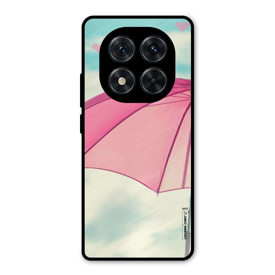 Cute Pink Umbrella Metal Back Case for Redmi Note 14 Pro 5G