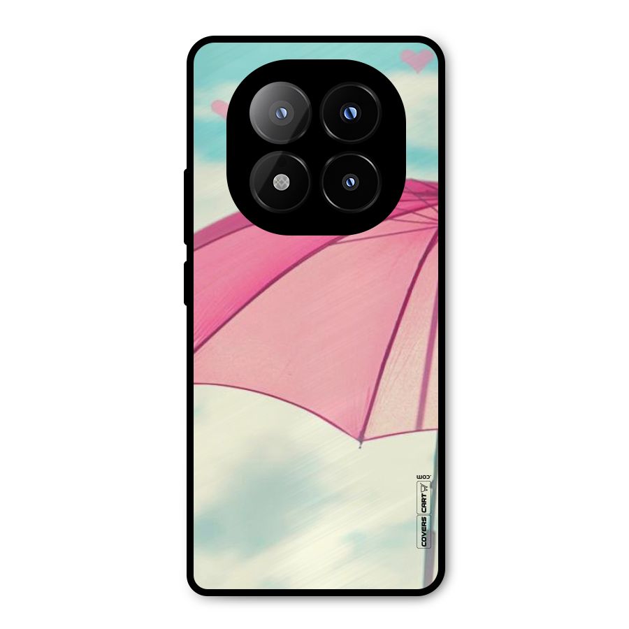 Cute Pink Umbrella Metal Back Case for Redmi Note 14 Pro Plus 5G