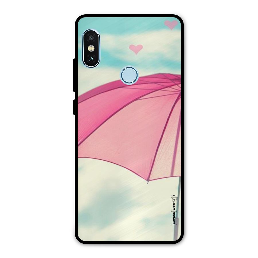 Cute Pink Umbrella Metal Back Case for Redmi Note 5 Pro