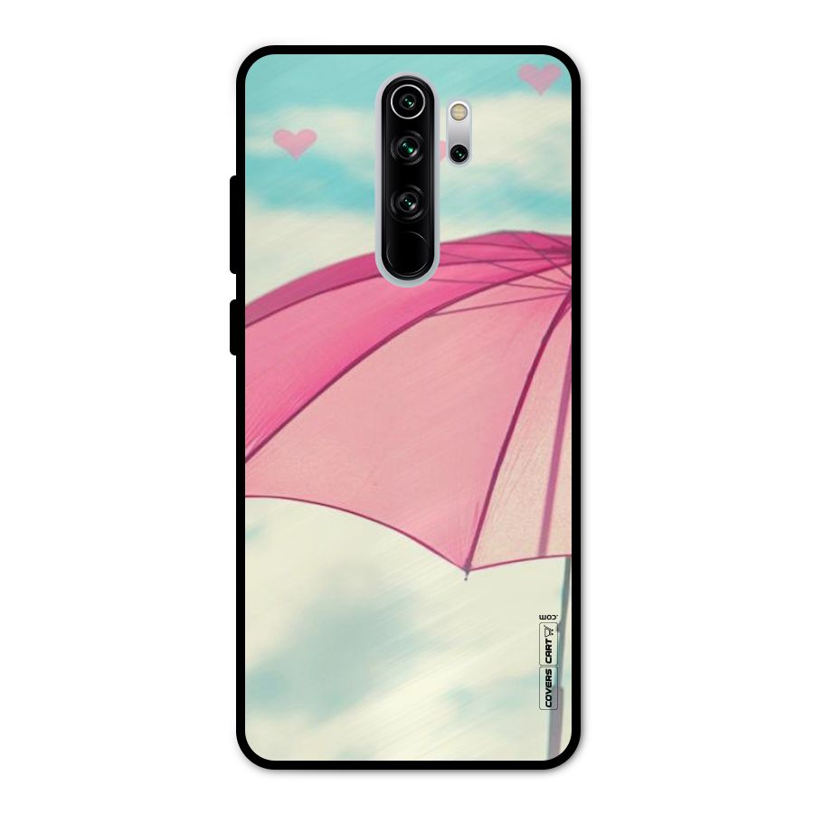 Cute Pink Umbrella Metal Back Case for Redmi Note 8 Pro